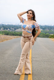 Chula Vista High Rise Flare Jeans (Nude)