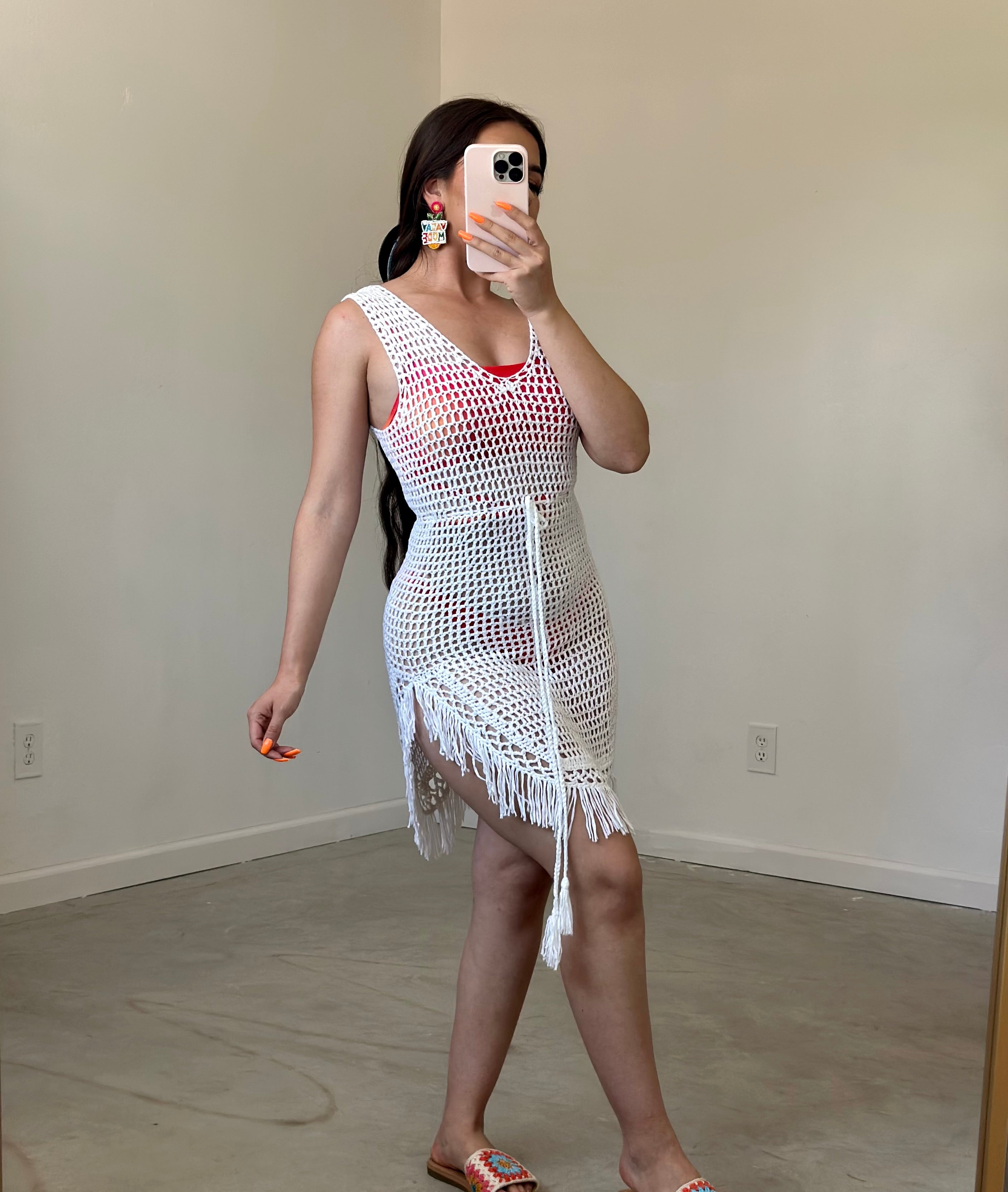 Lilo Crochet Coverup Mini Dress