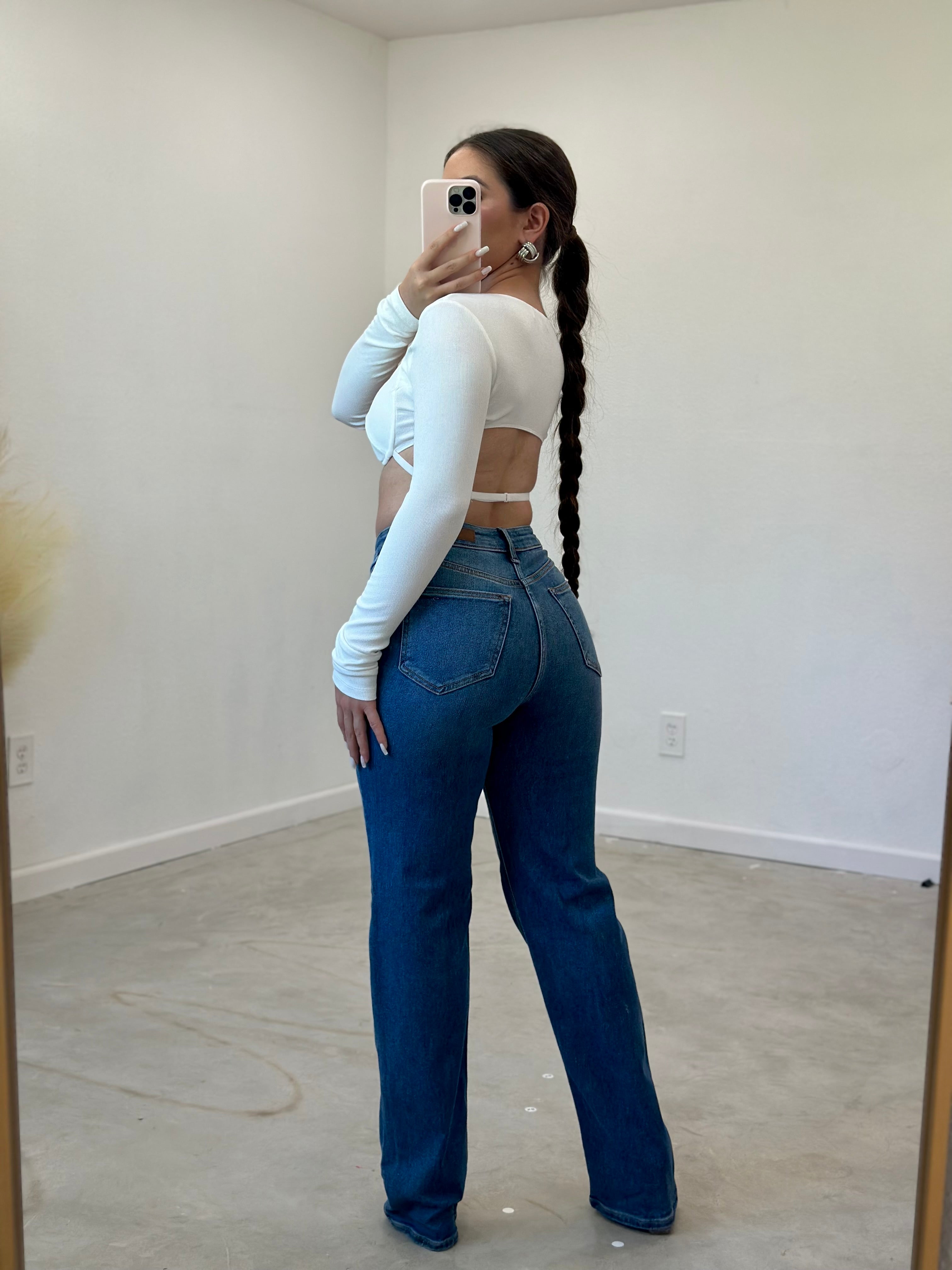 Cali Ribbed Top (Ivory)