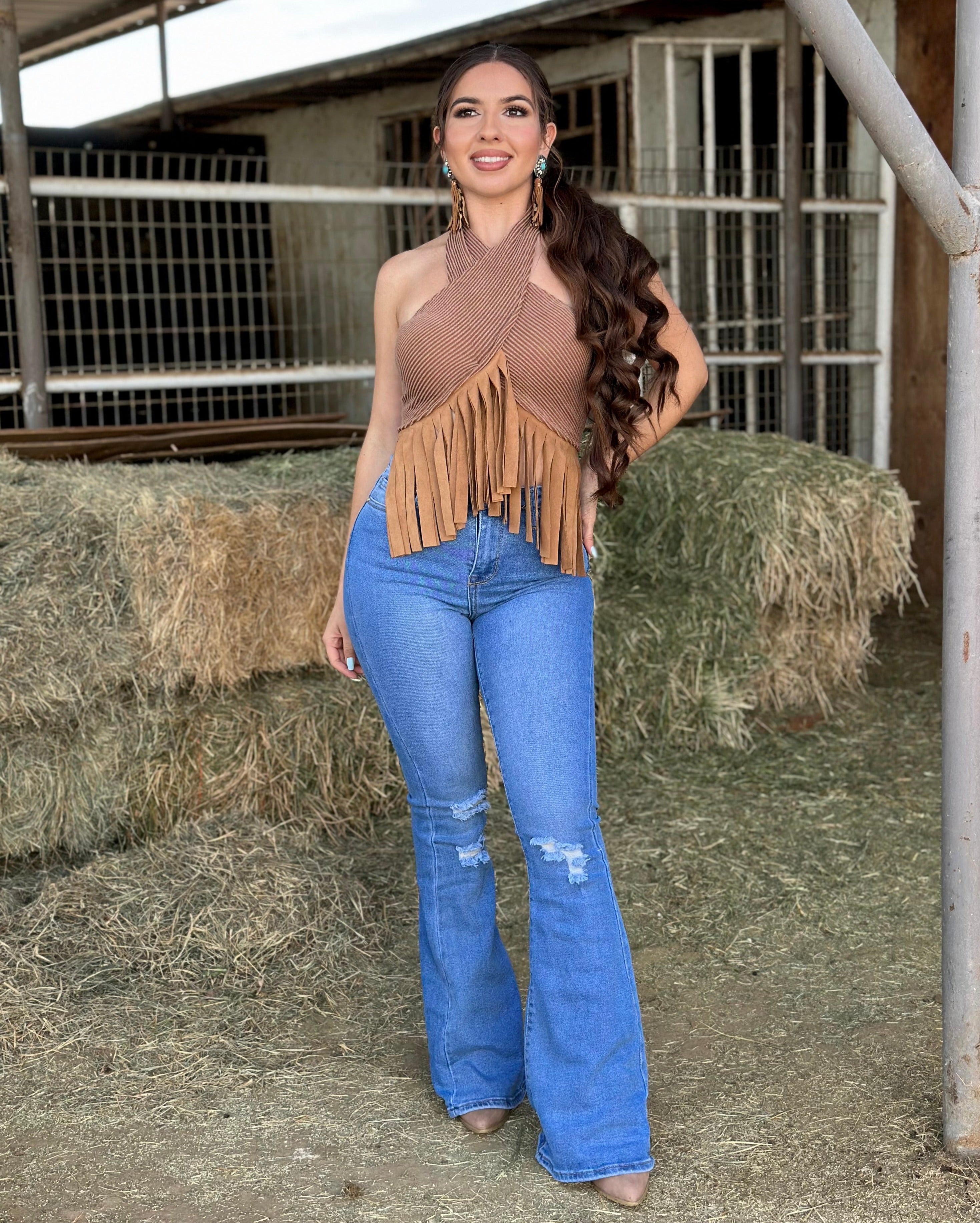 Melany High Rise Flare Jeans