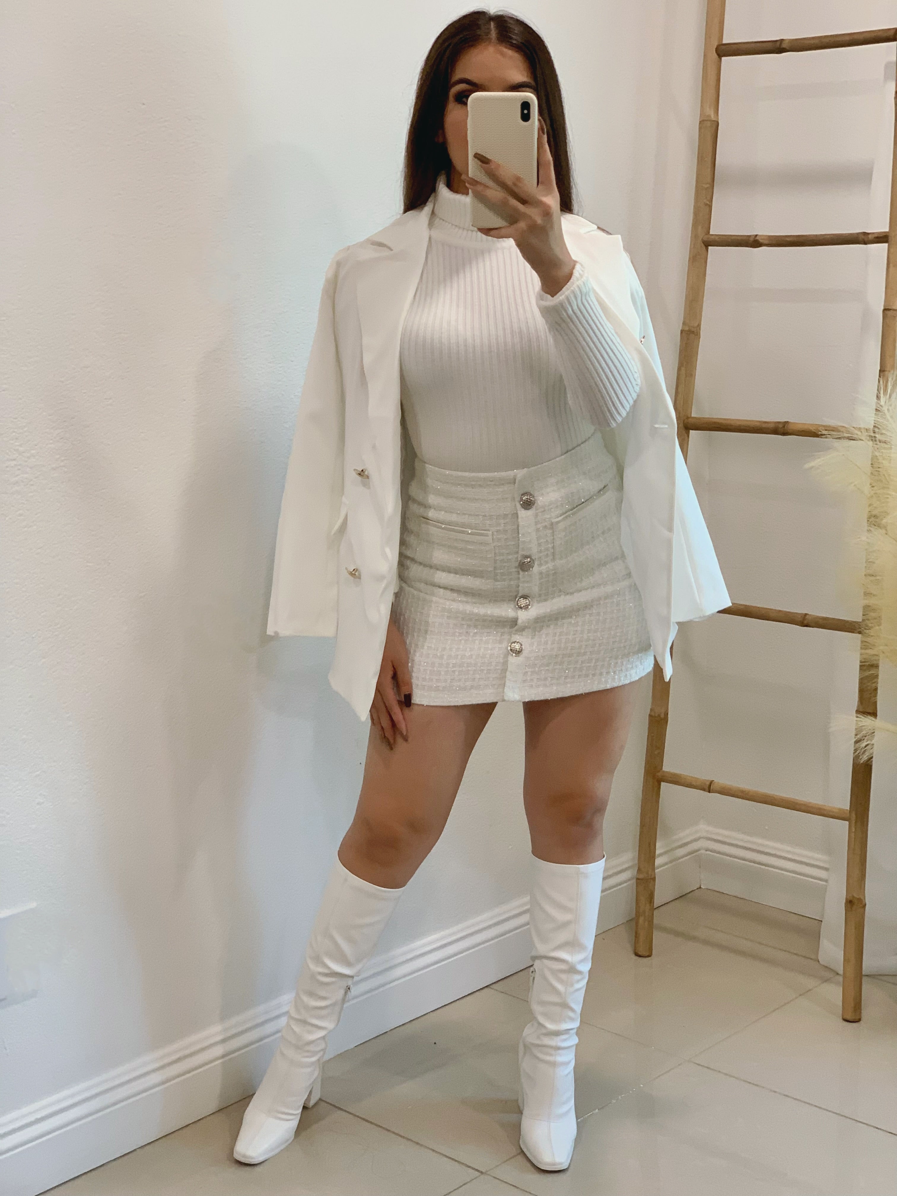 Snow Baby Tweed Mini Skirt