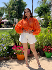 Cayetana Wide Leg Shorts (White)