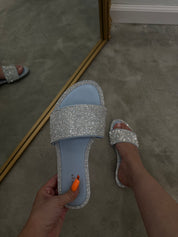 Brittany Embellished Sandals (Light Blue)