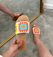 Xochimilco Crochet Sandals (Beige)