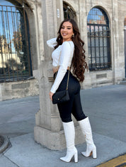 Tinker Rhinestone Top (White)