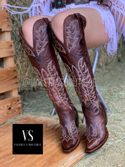 Valeria’S Boutique Tall Western Boots 2.0 (Brown)