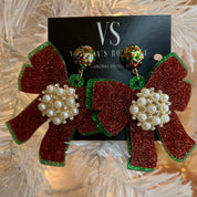 Christmas Bow Earrings