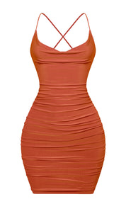 Naylea Mini Dress (Rust)