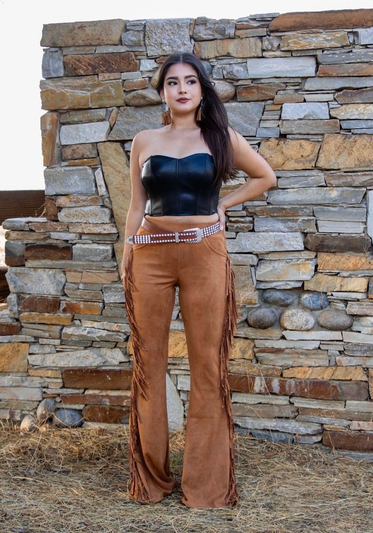 Nelly Leather Top (Black)