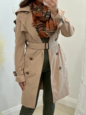 Rust/Olive/Black Plaid Infinity Scarf