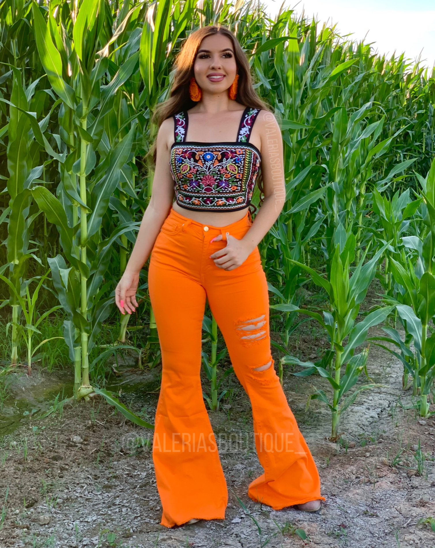 Calça flare online cotton colors