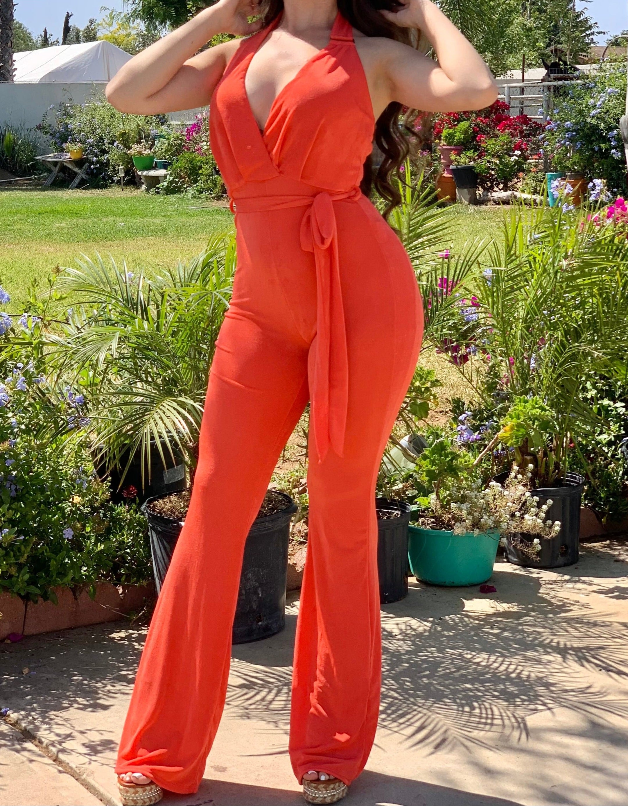 Flamenco Jumpsuit (Orange)