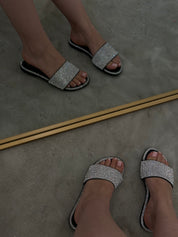 Brittany Embellished Sandals (Black)