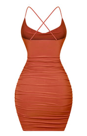 Naylea Mini Dress (Rust)