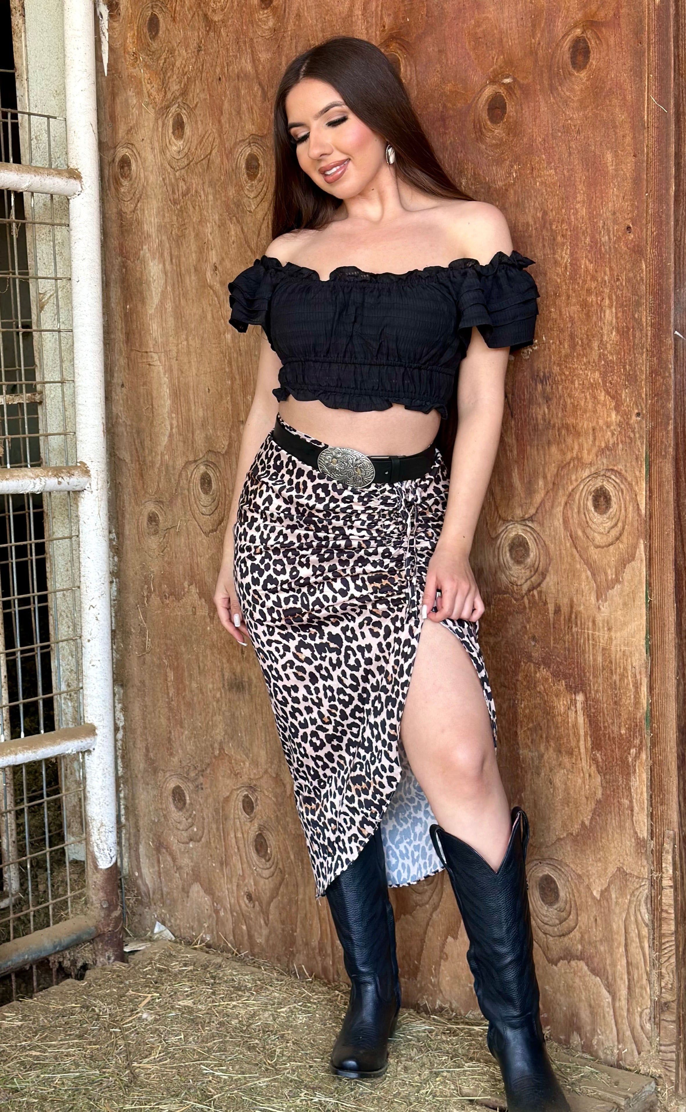 Mimi Ruffle Top (Black)