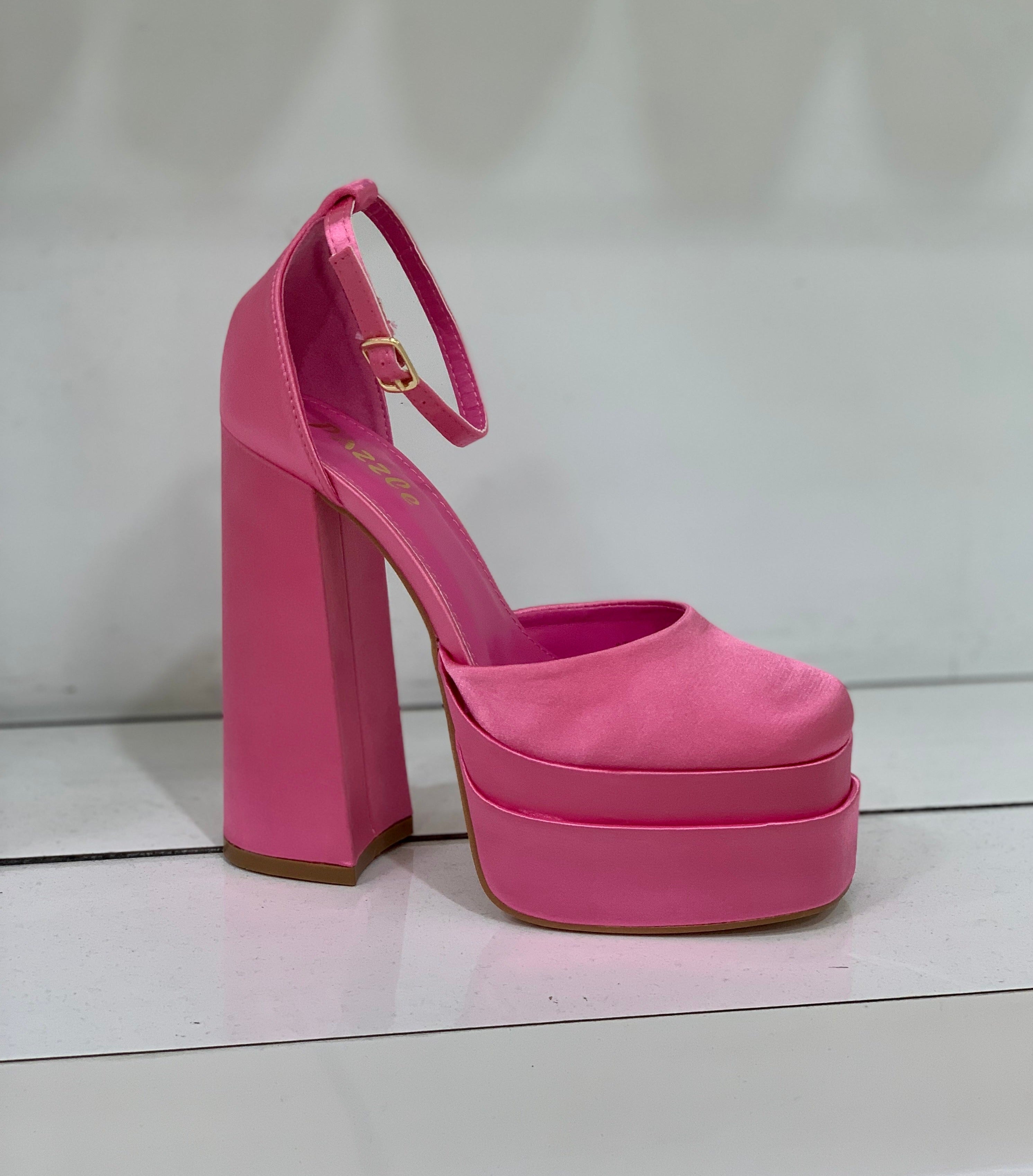 Tiffany Chunky Platform Heels (Pink)