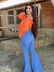 Karol Crochet Top (Orange)