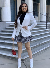 Classic Fitted Blazer (White)