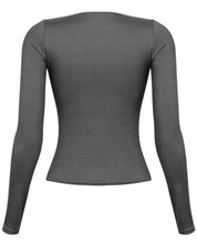 Valerie Long Sleeve Round Neck Top (Black)