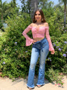 Roxana High Rise Flare Jeans (Light) - Valeria'S Boutique 
