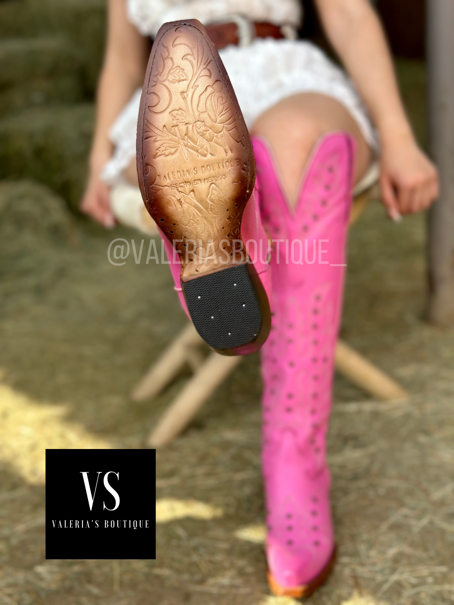 Valeria’S Boutique Tall Western Boots 2.0 (Pink)