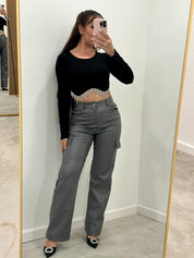 Tinker Rhinestone Top (Black)