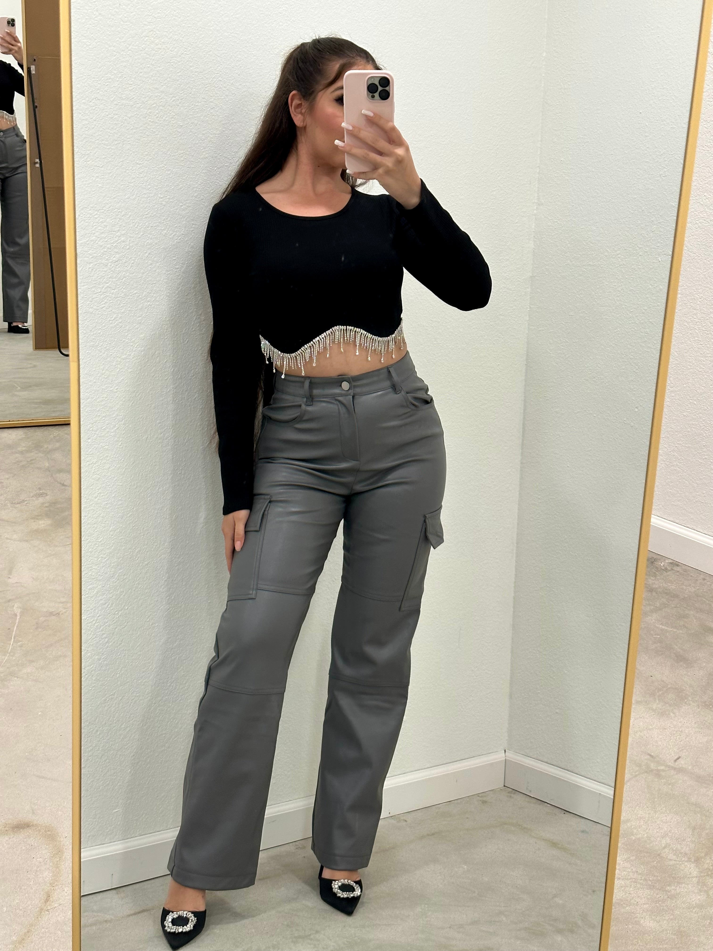 Tinker Rhinestone Top (Black)