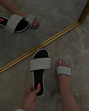 Brittany Embellished Sandals (Black)