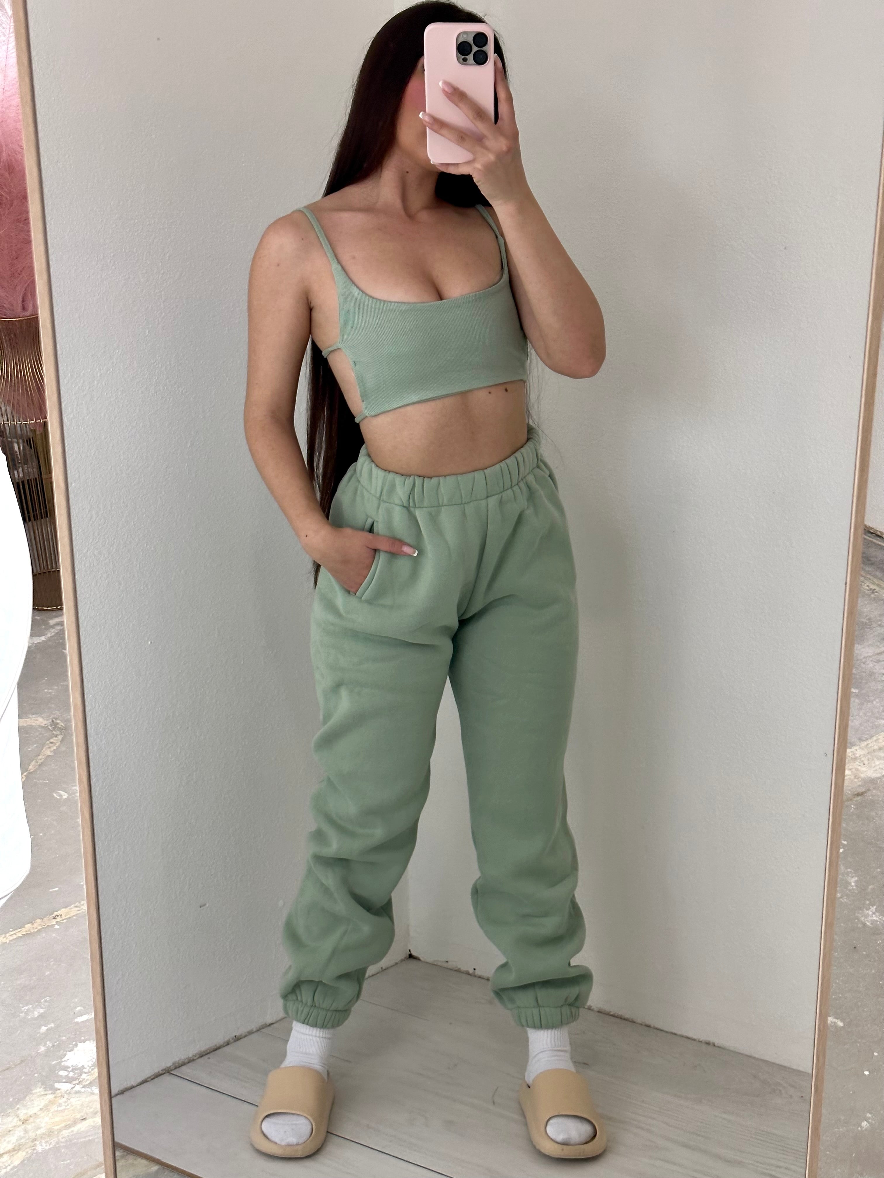 Kim Pant Set (Sage)