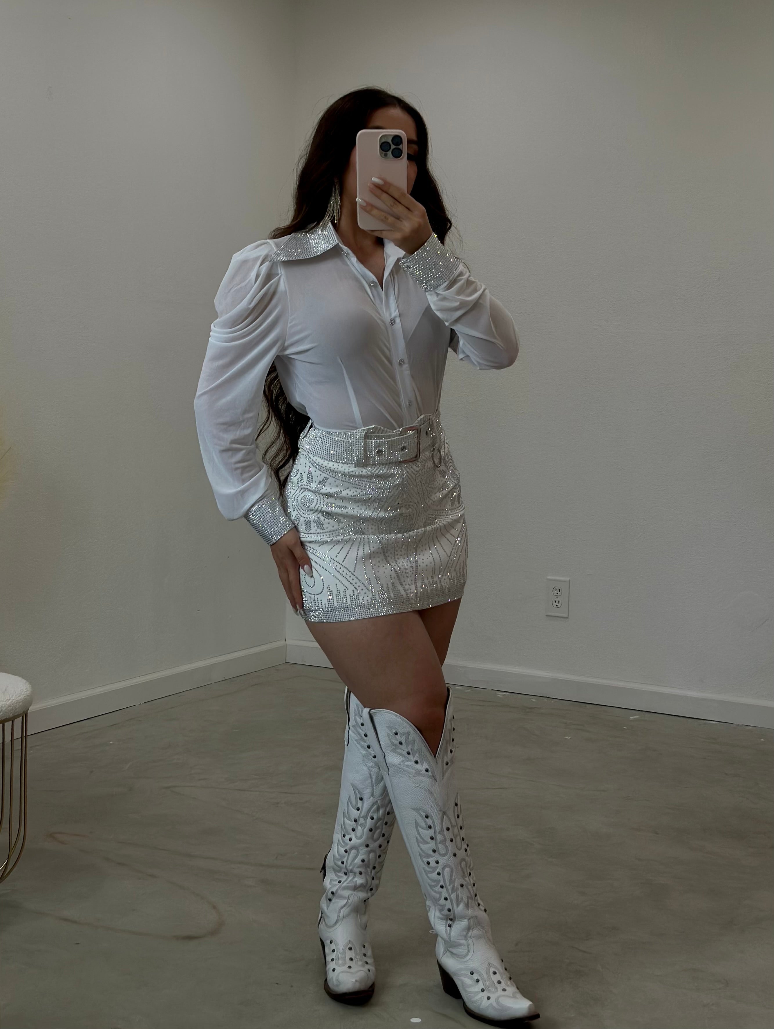 Rocio Embellished Blouse (White)