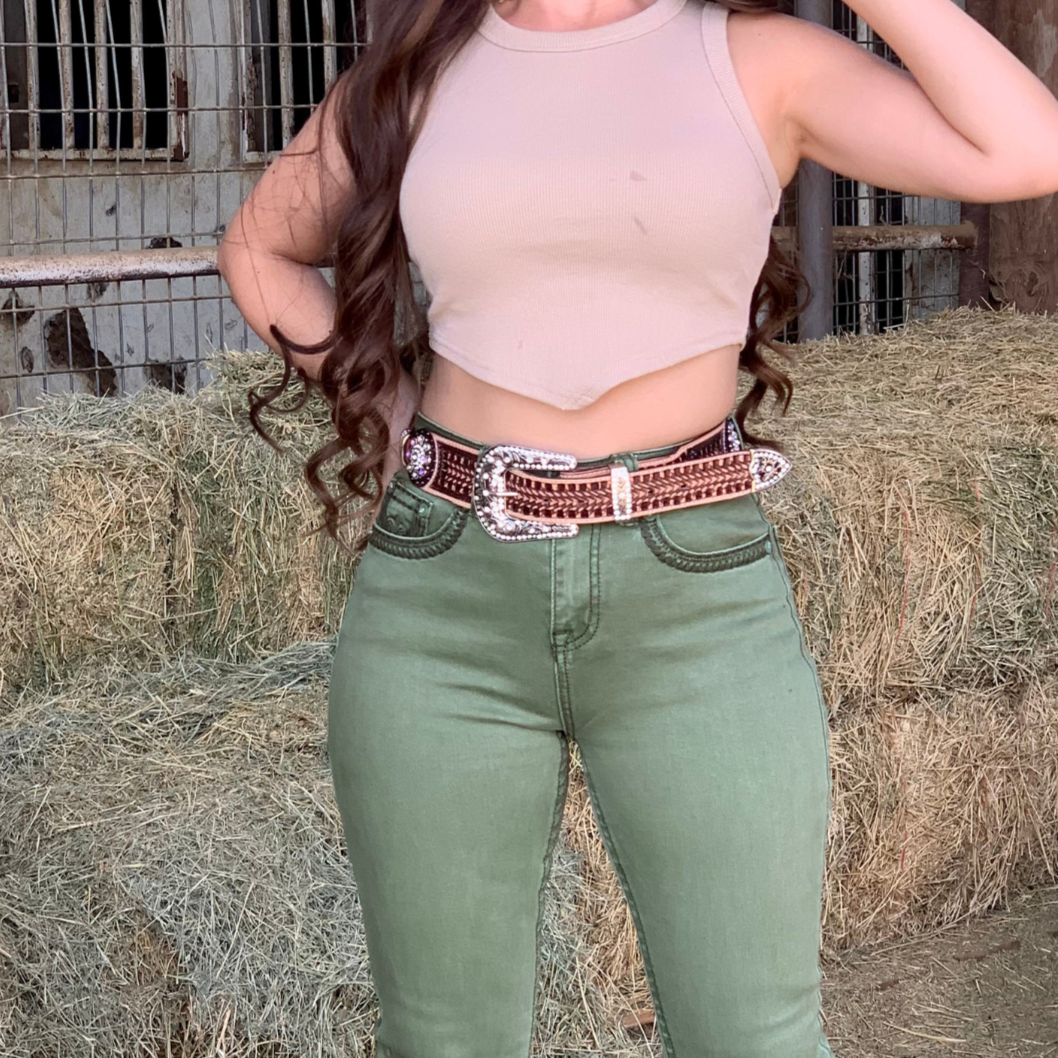 Vaquera Bling Leather Belt #2
