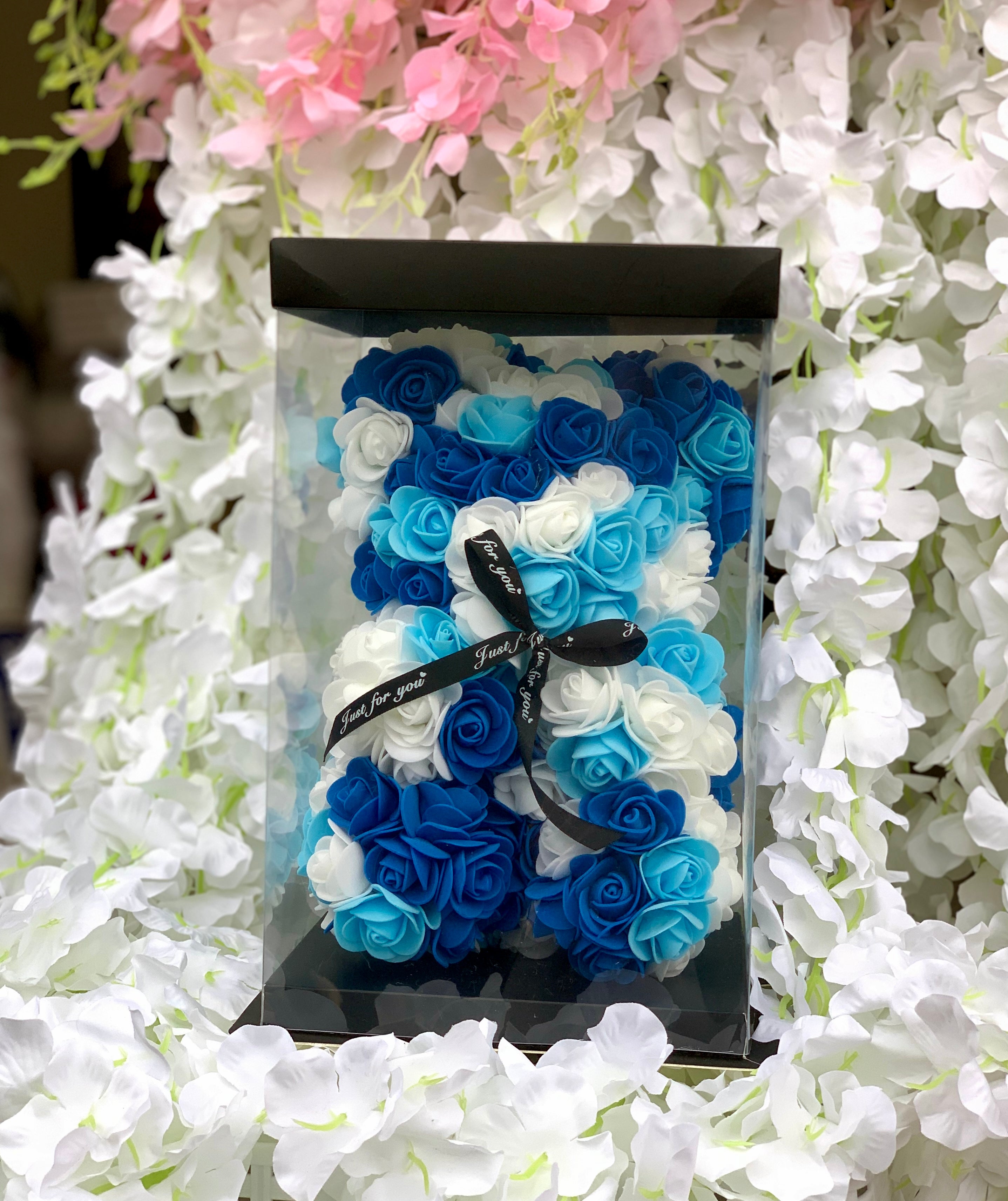 Rose Teddy Bears (Royal Blue)