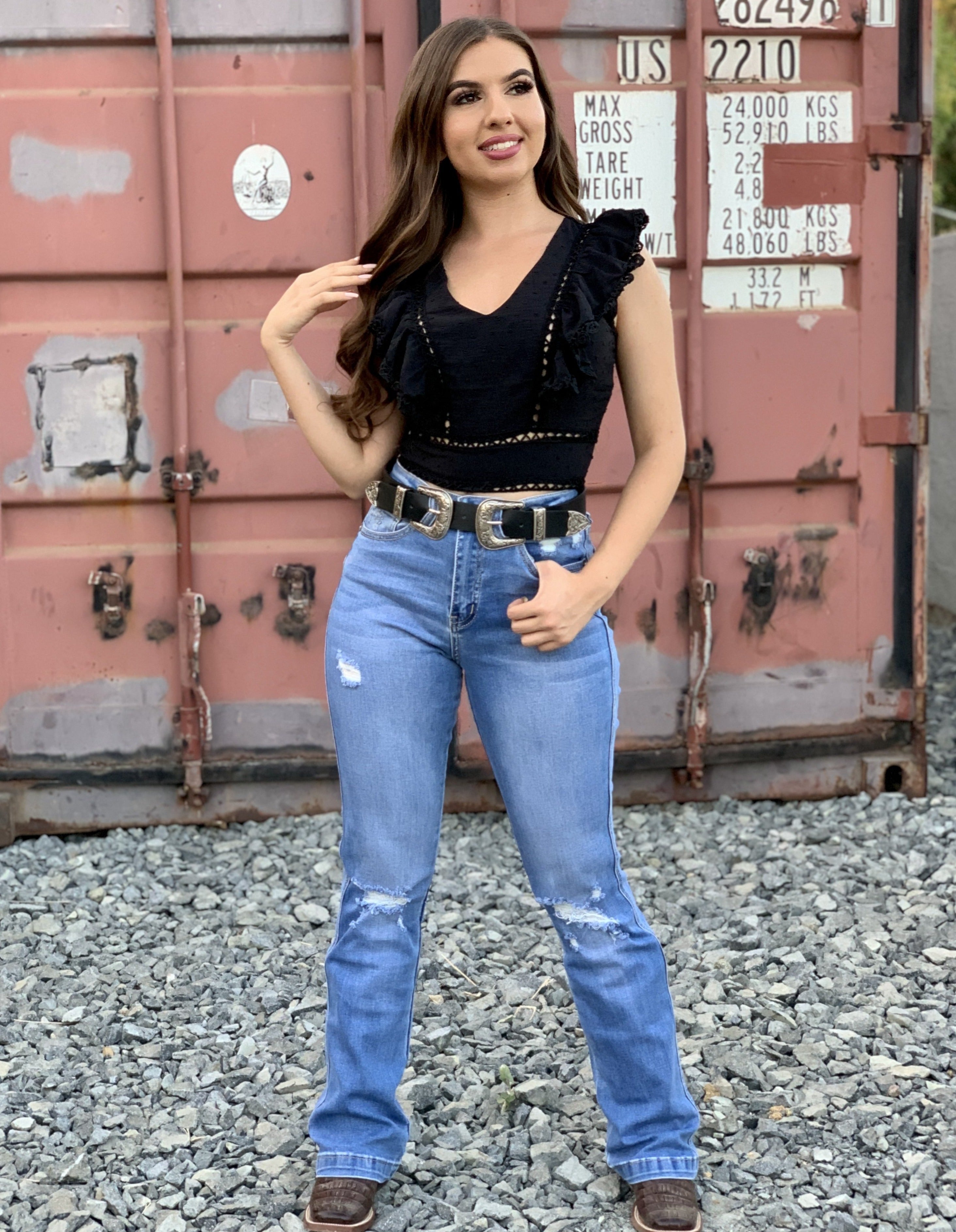 Muchacha Ranchera High Rise Bootcut Jeans (Light) - Short Length 30" Inseam (Petite)