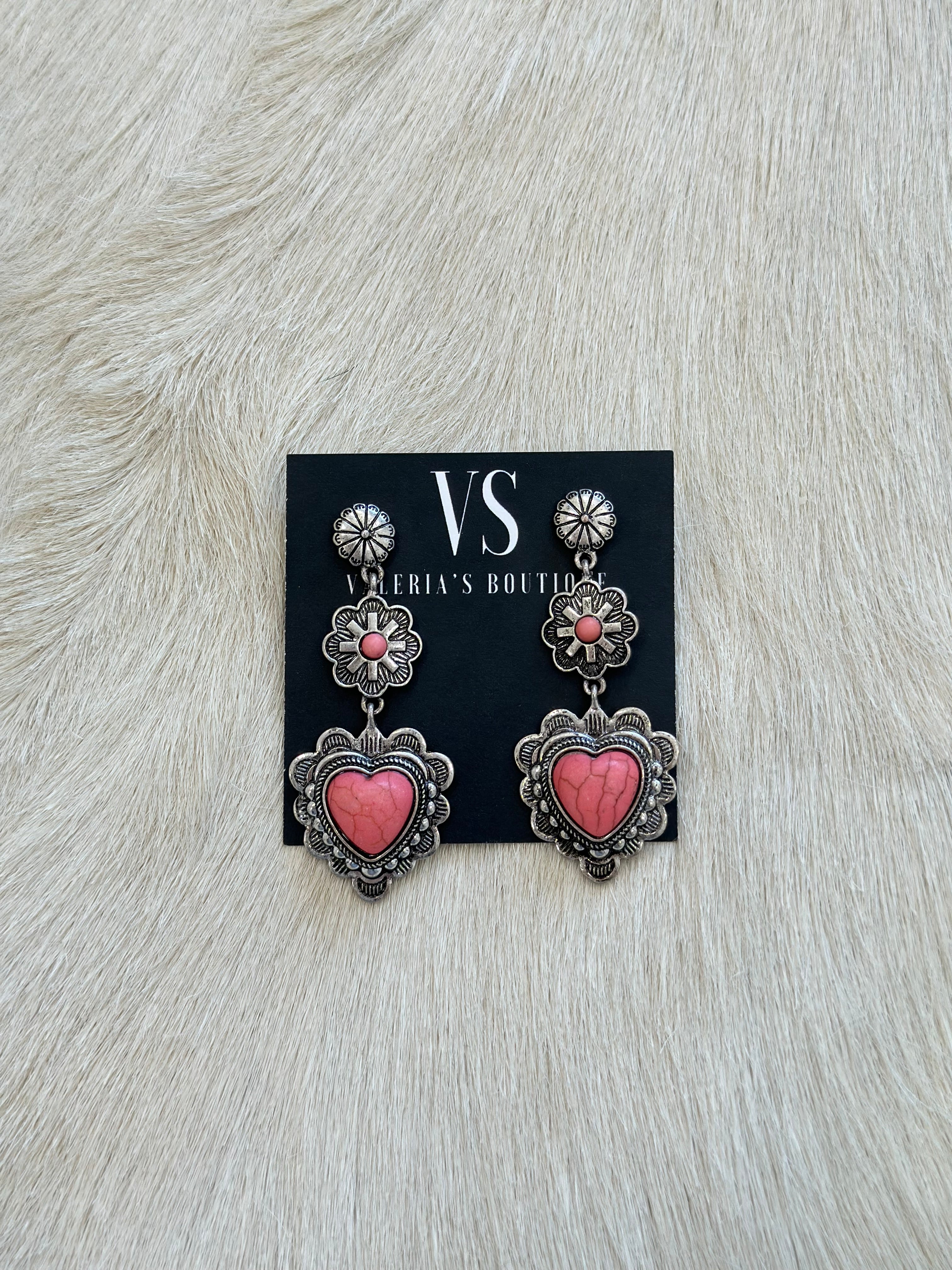 Heart Waterfall Earrings