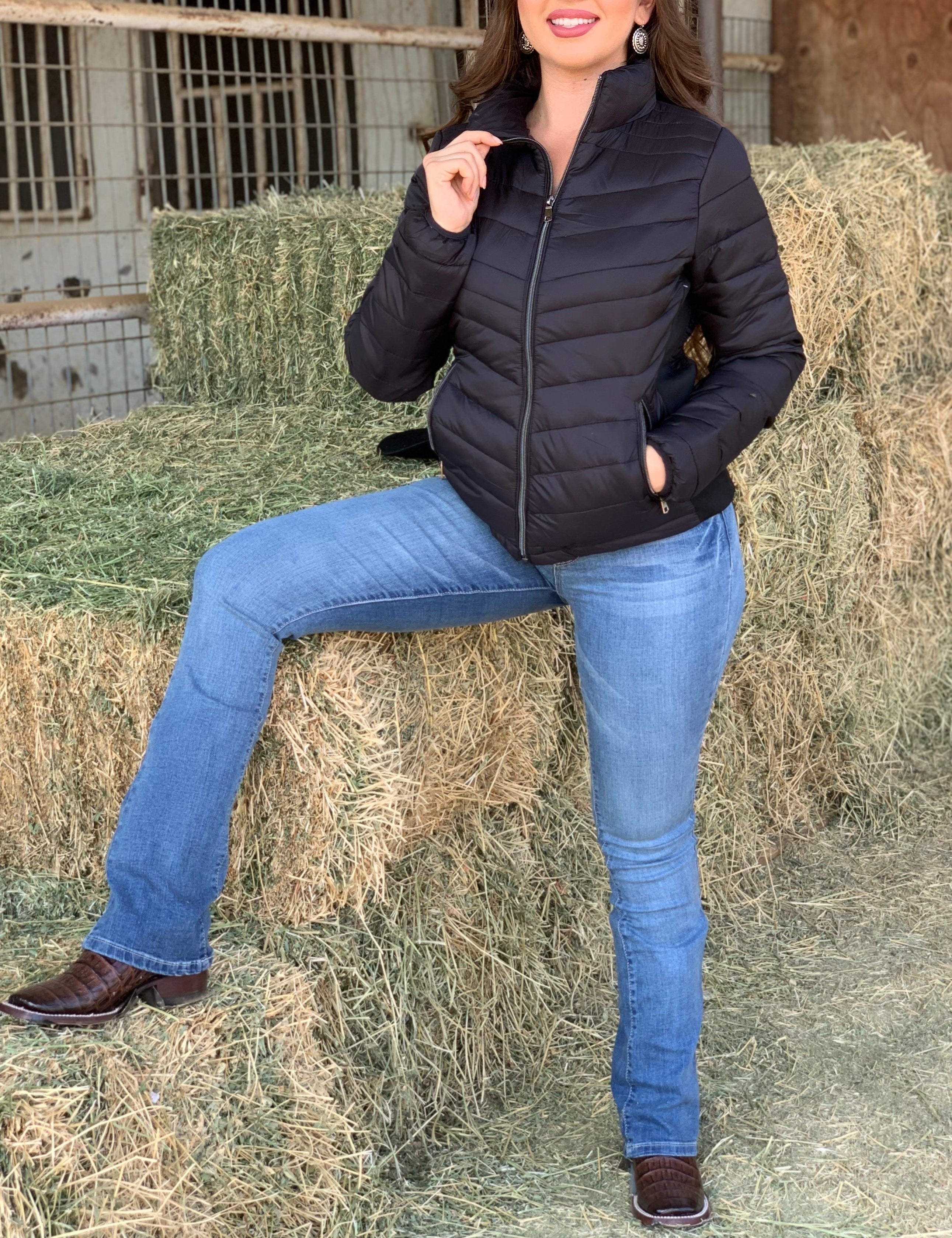 Romina Mid Rise Bootcut Jeans (Sand) - Valeria'S Boutique 