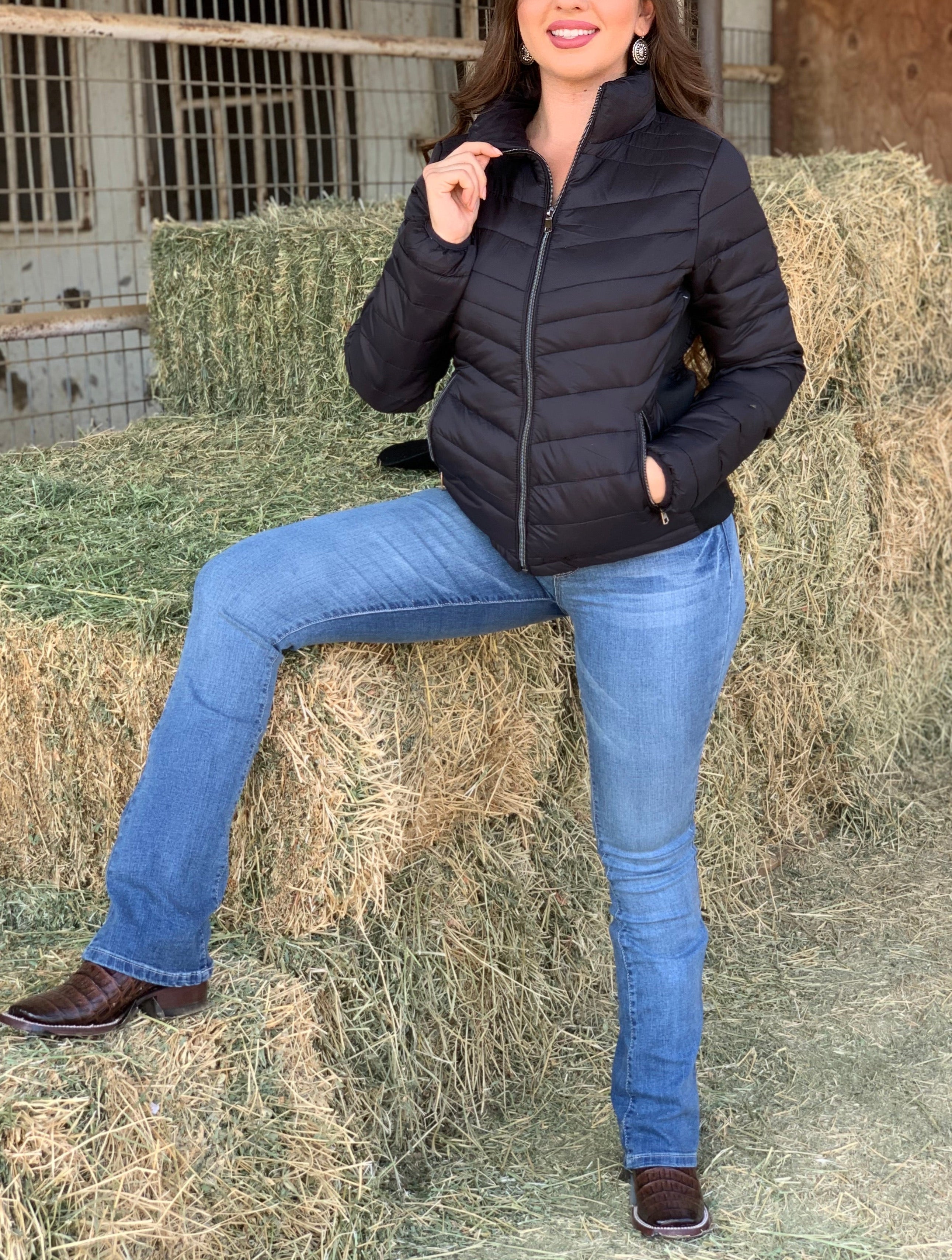 Romina Mid Rise Bootcut Jeans (Sand) - Valeria'S Boutique 