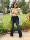 Roxana High Rise Flare Jeans (Dark) - Valeria'S Boutique 