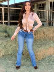 Sophia Satin Bodysuit (Nude)