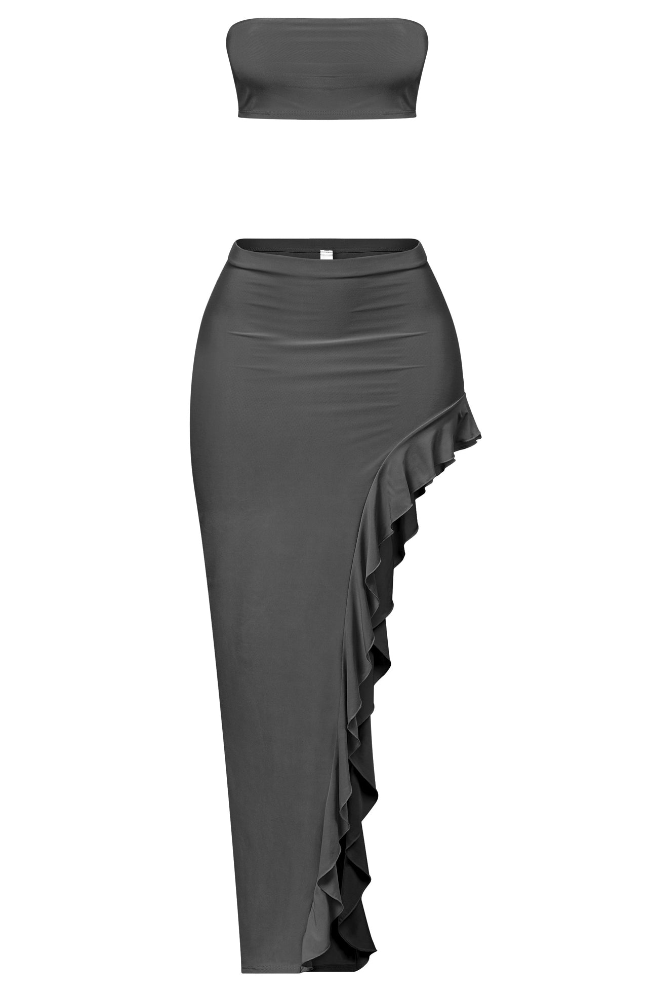 Naylea Ruffled Skirt Set (Black)