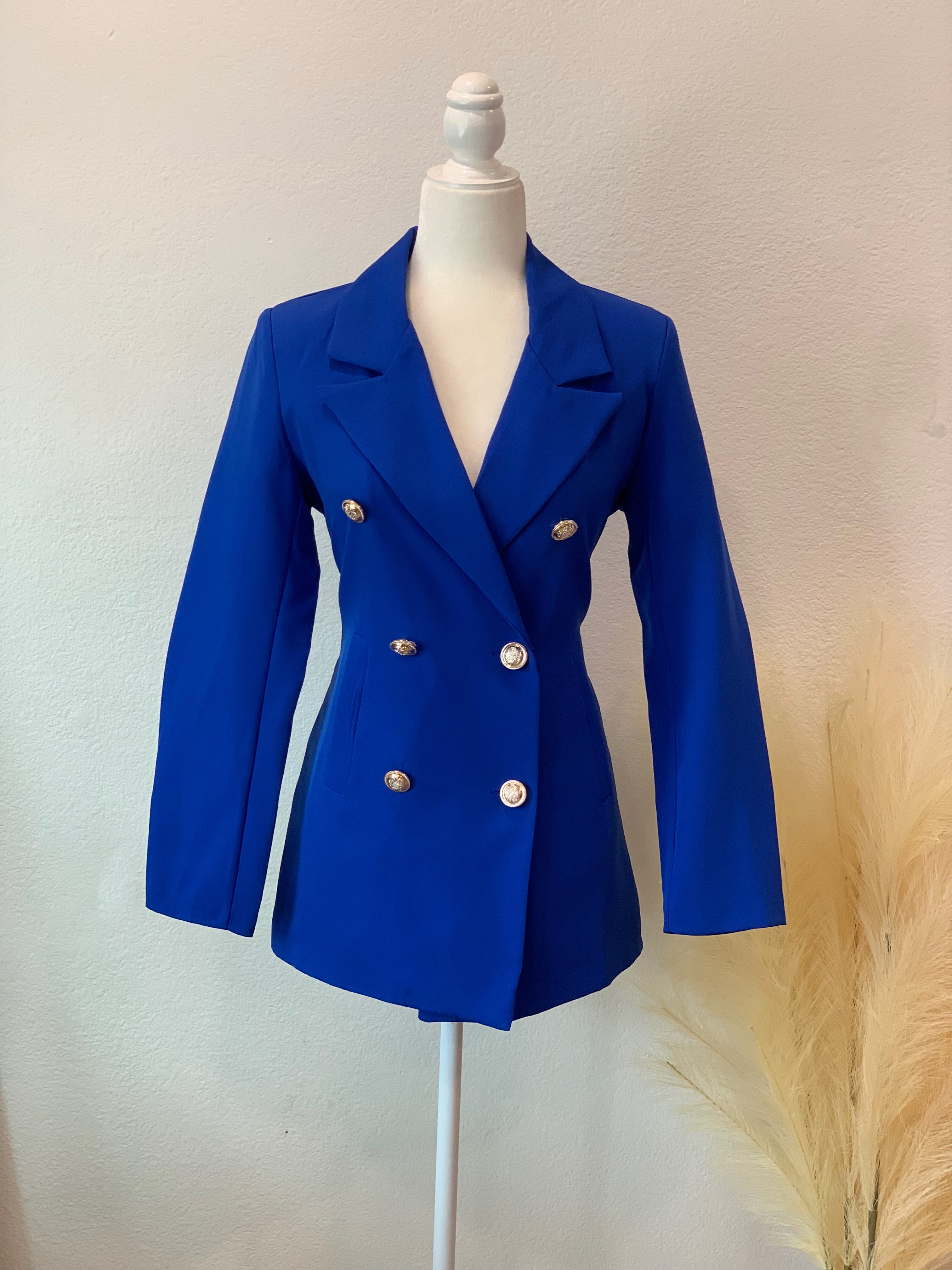 Stacey 3 Button Blazer 2.0 (Royal Blue)