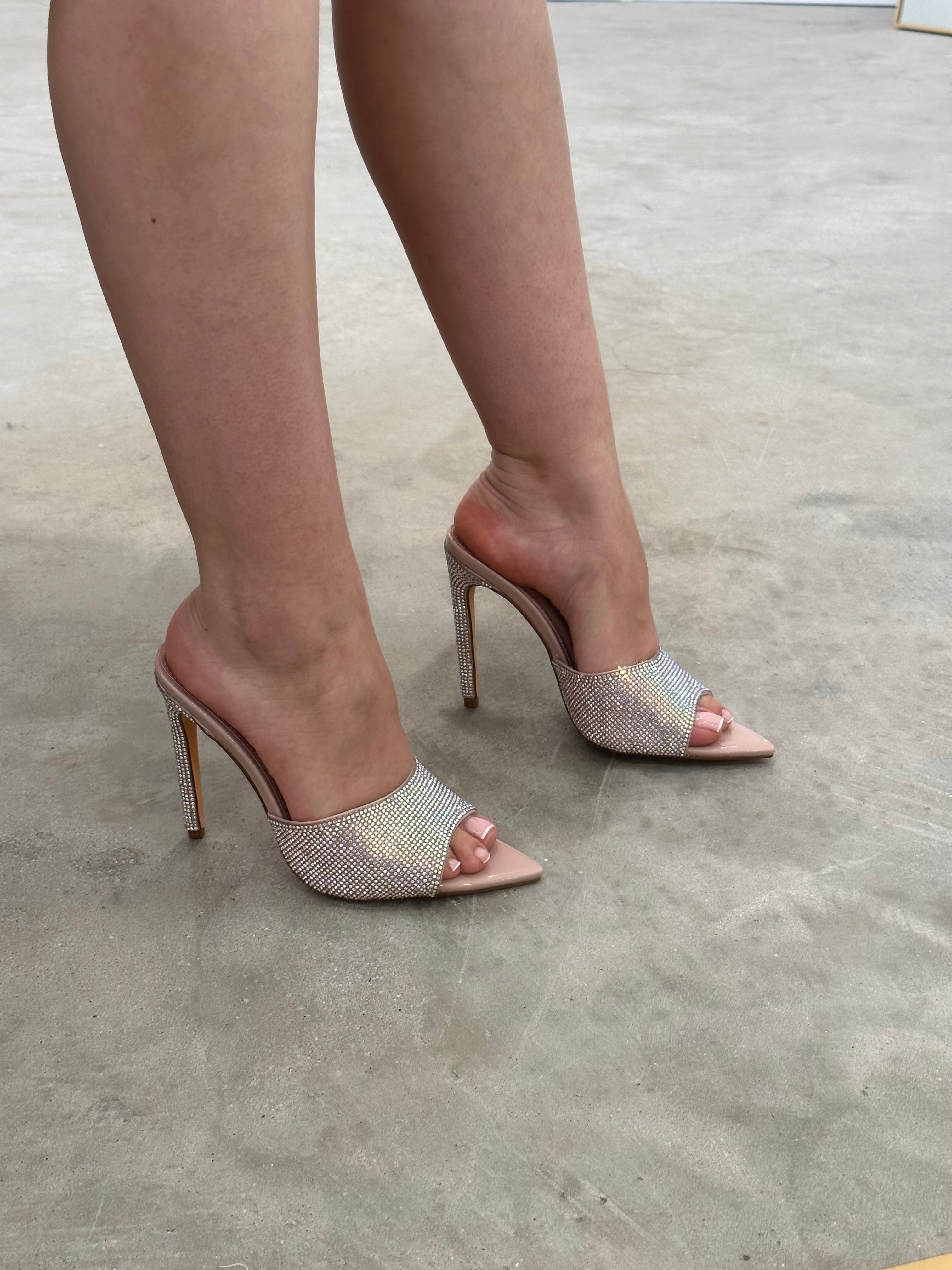 Laurent Embellished Mule Heels