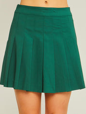 School Girl Pleated Skirt (Hunter Green)