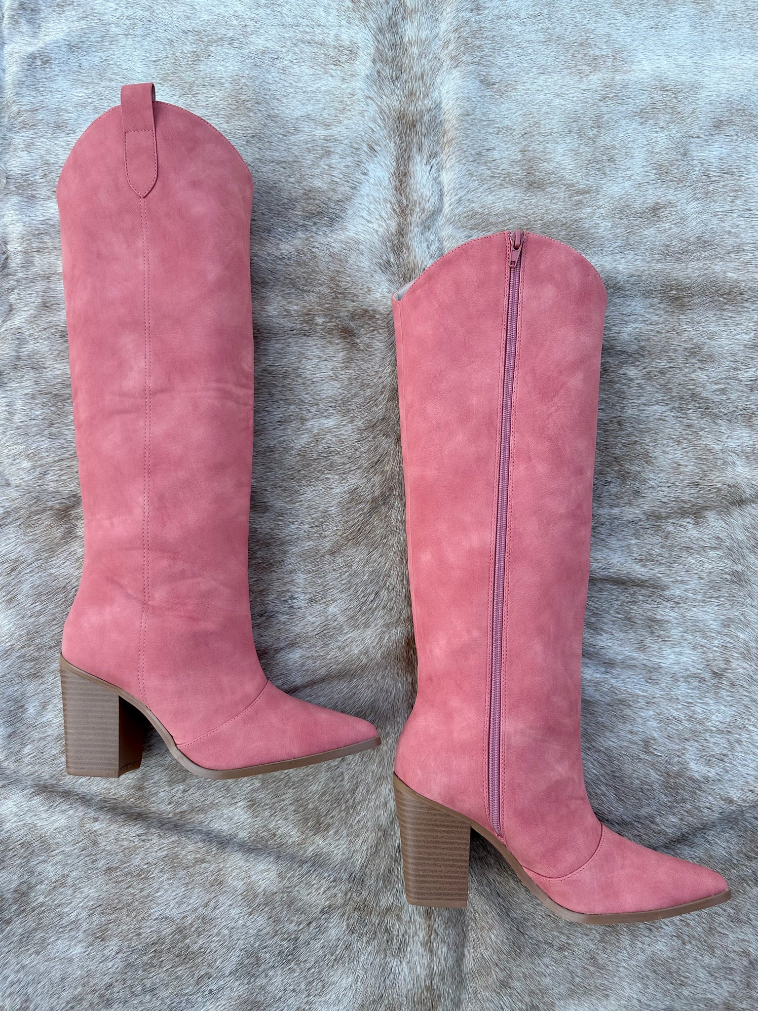 Blush Tall Cowgirl Boots