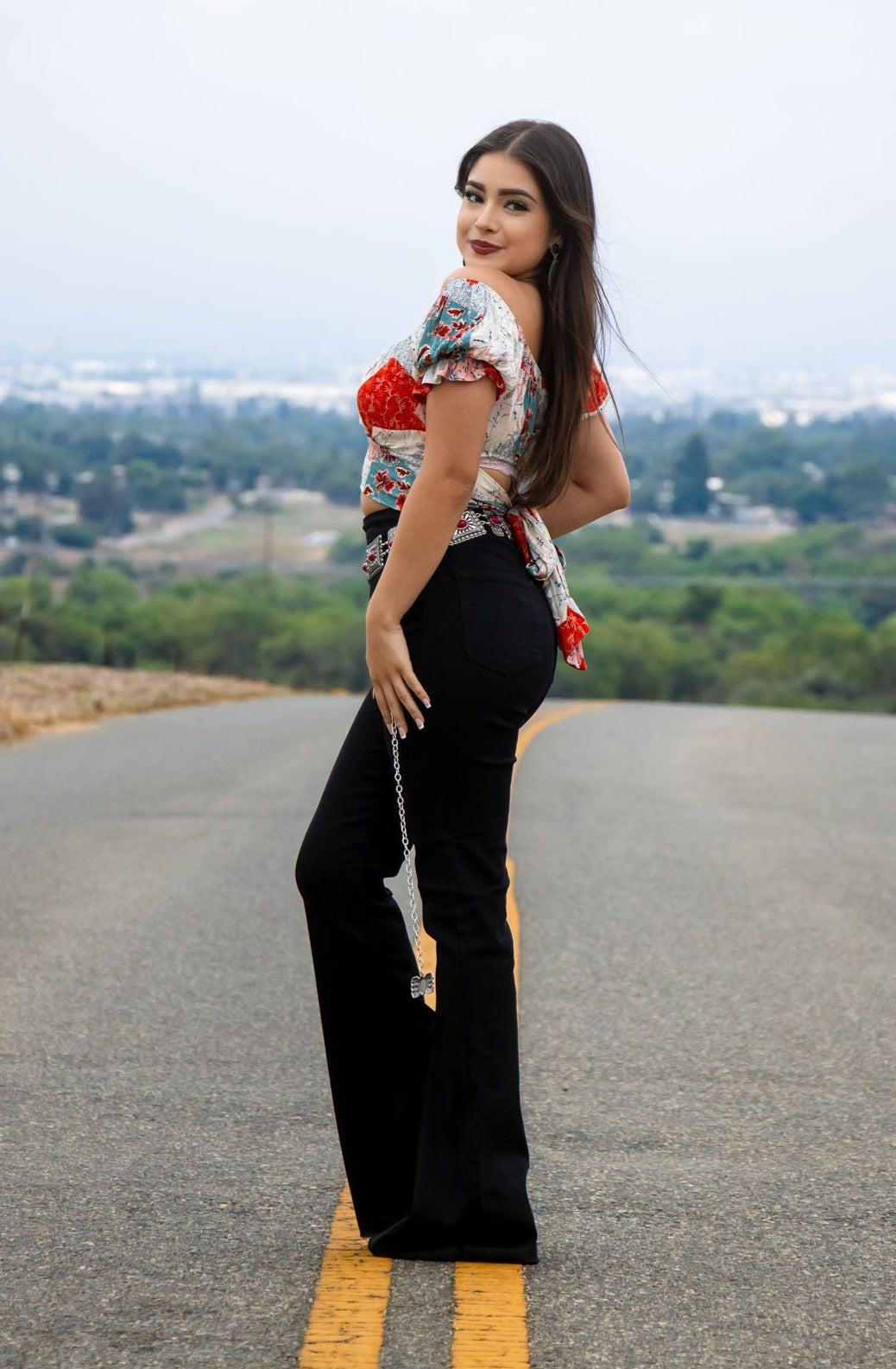 Chula Vista High Rise Flare Jeans (Black)
