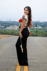 Chula Vista High Rise Flare Jeans (Black)