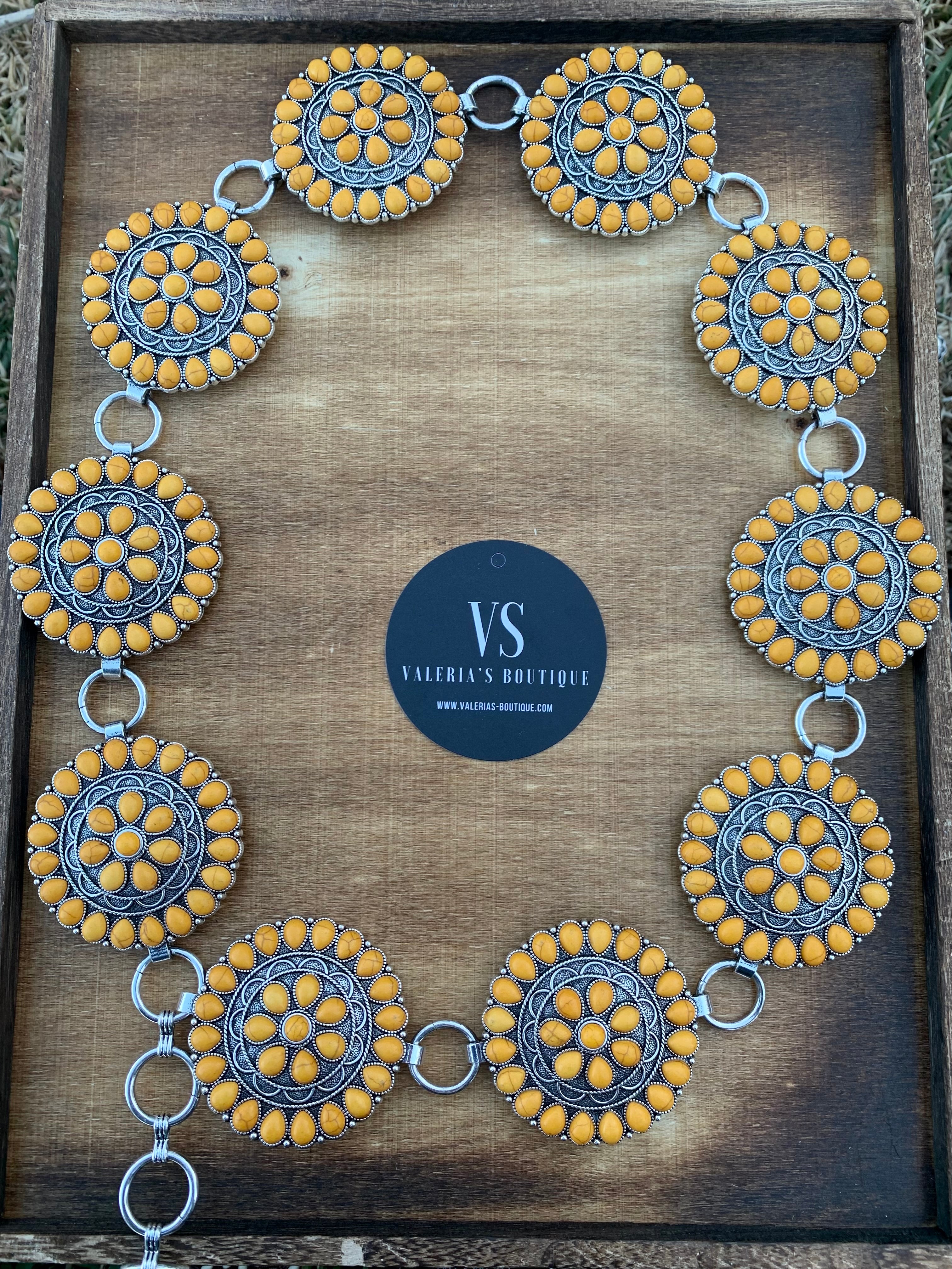 THE Concho Chain Belt (Yellow)